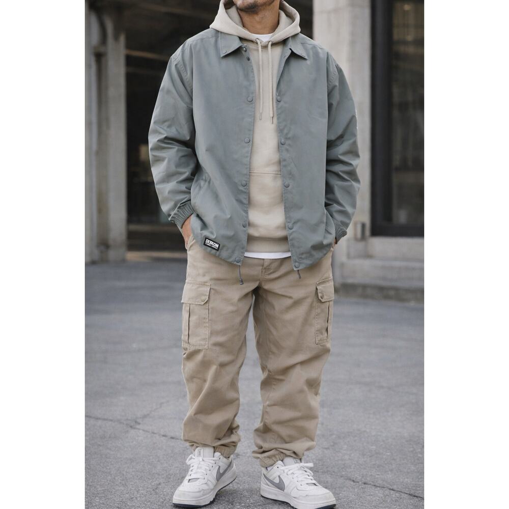 Dixxon Flannel Co Gray Coach Jacket Snap Front Windbreaker 4XL NWOT
